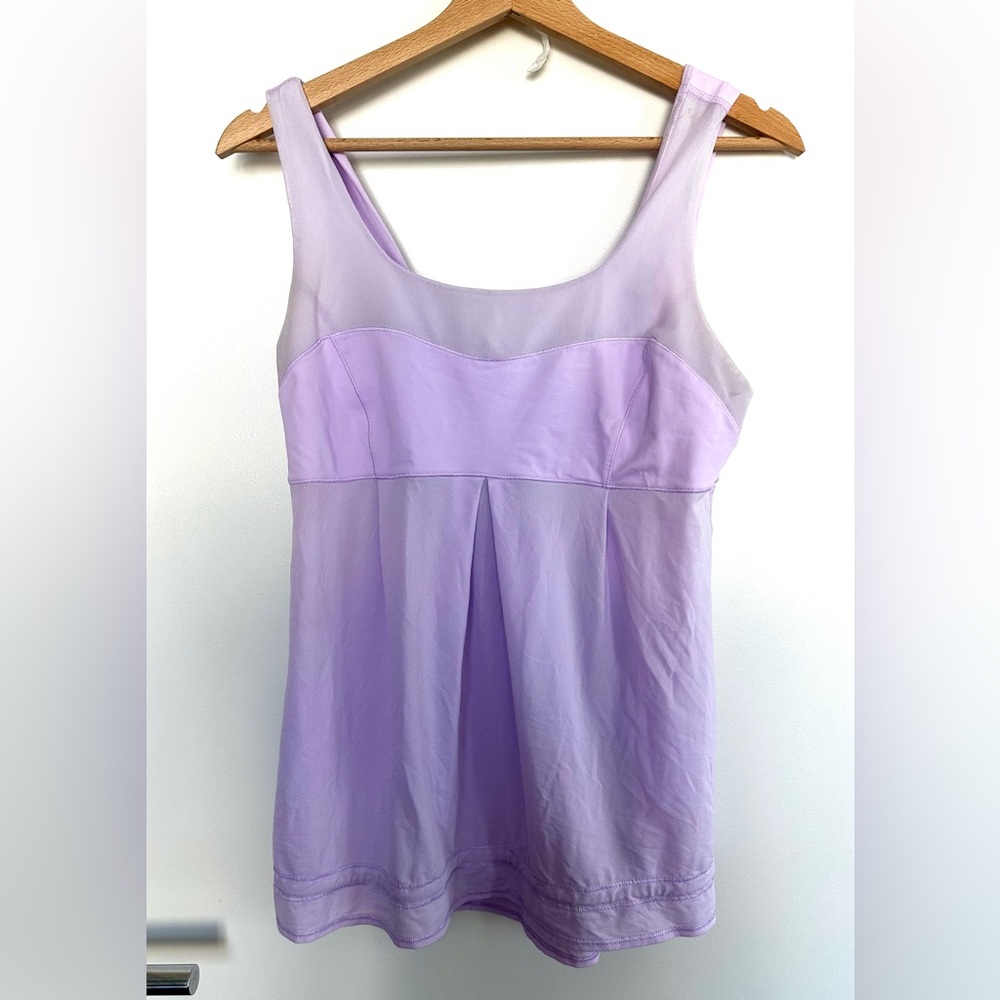 lilac lululemon size 8 tank